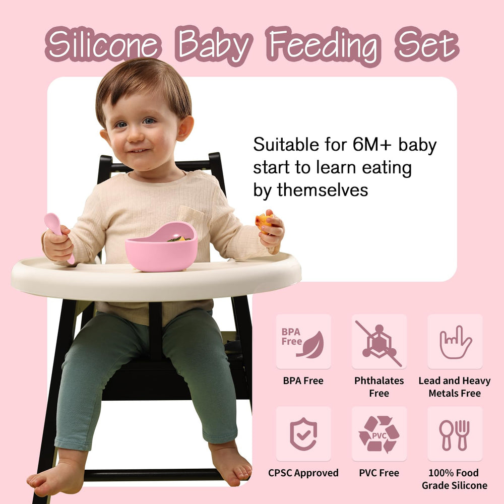 Catvegue suction bowl pink with a strong base reduces tipping and spills.