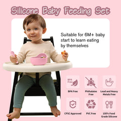 Catvegue suction bowl pink with a strong base reduces tipping and spills.