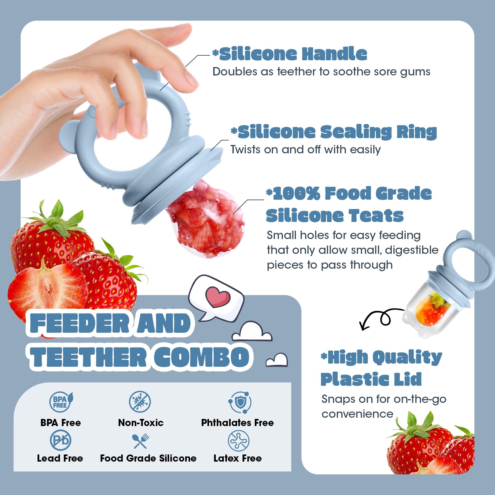 Catvegue teething toy with ergonomic grip supports early chewing and sensory exploration.