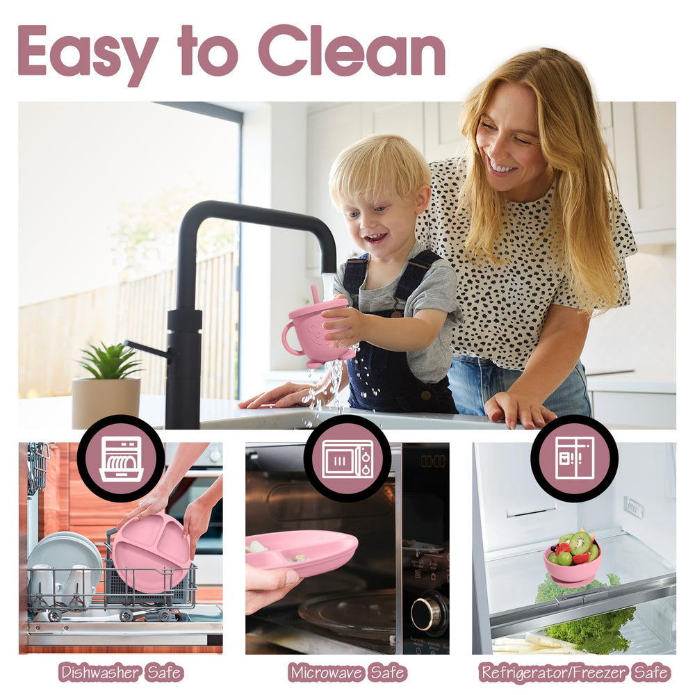Catvegue wooden spoon and fork set with soft grips for small hands.