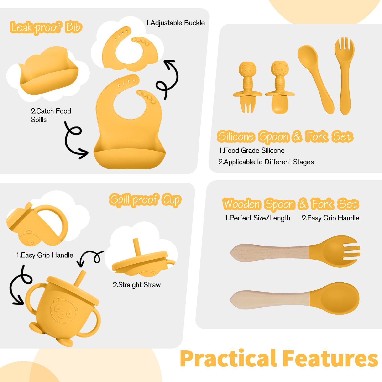 Catvegue wooden spoon and fork set designed for baby-friendly textures