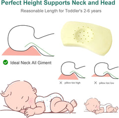 Caudeer Soft Toddler Pillow open-cell organic latex provides breathable, temperature-regulated naps.