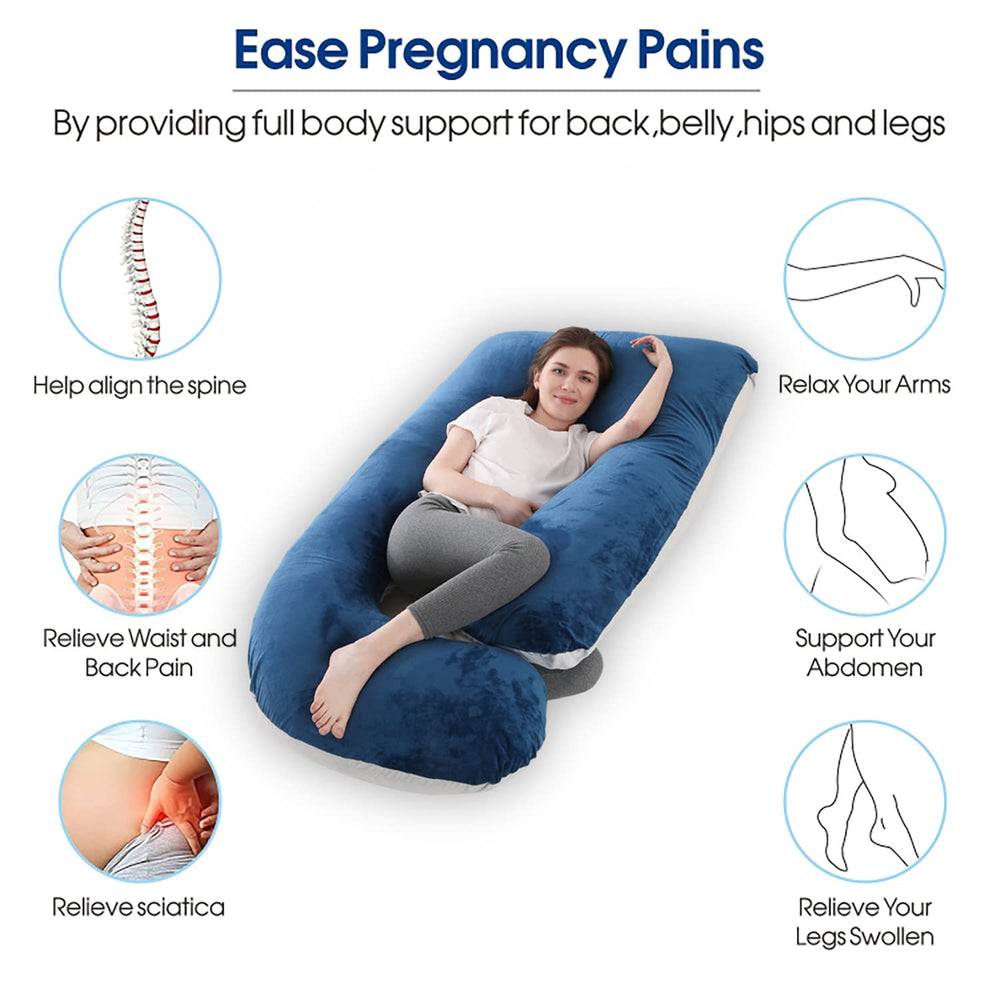 CAUZYART pillow back support aids nightly comfort for pregnancy.