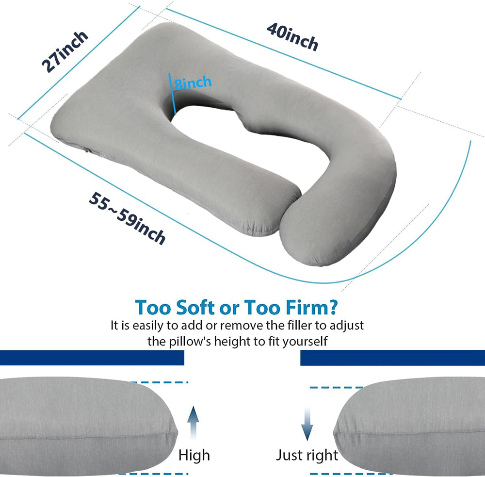 cauzyart postpartum-nursing friendly pillow shown in reading position.