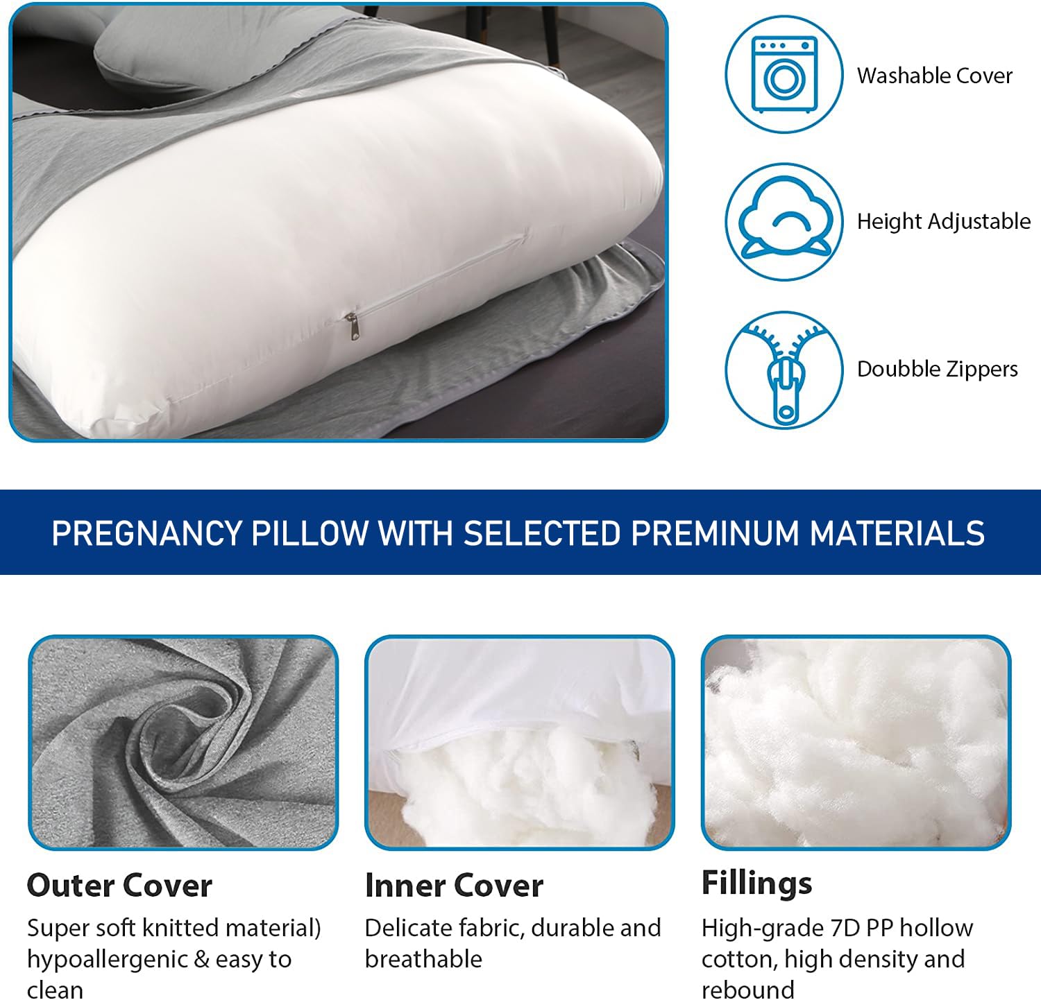 cauzyart double-zipper cover enables easy cleaning after use.