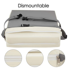 CAVWVTYU booster seat showing safety straps, back view, secure dining.
