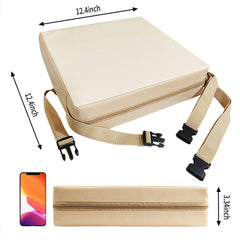 CAVWVTYU portable travel booster seat in compact size for restaurants and travel.