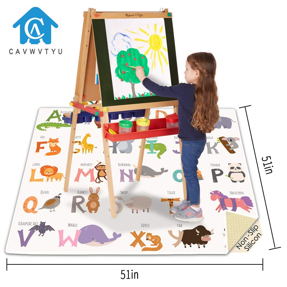 CAVWVTYU educational-pattern mat sparks curiosity during meals and playtime.