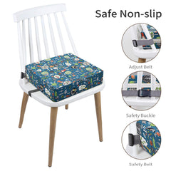 CAVWVTYU forest-green fabric booster seat enhances kid comfort during meals
