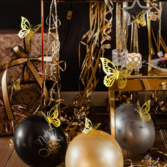 CAYUDEN 3D gold butterfly with adhesive dots enables mess-free sticking