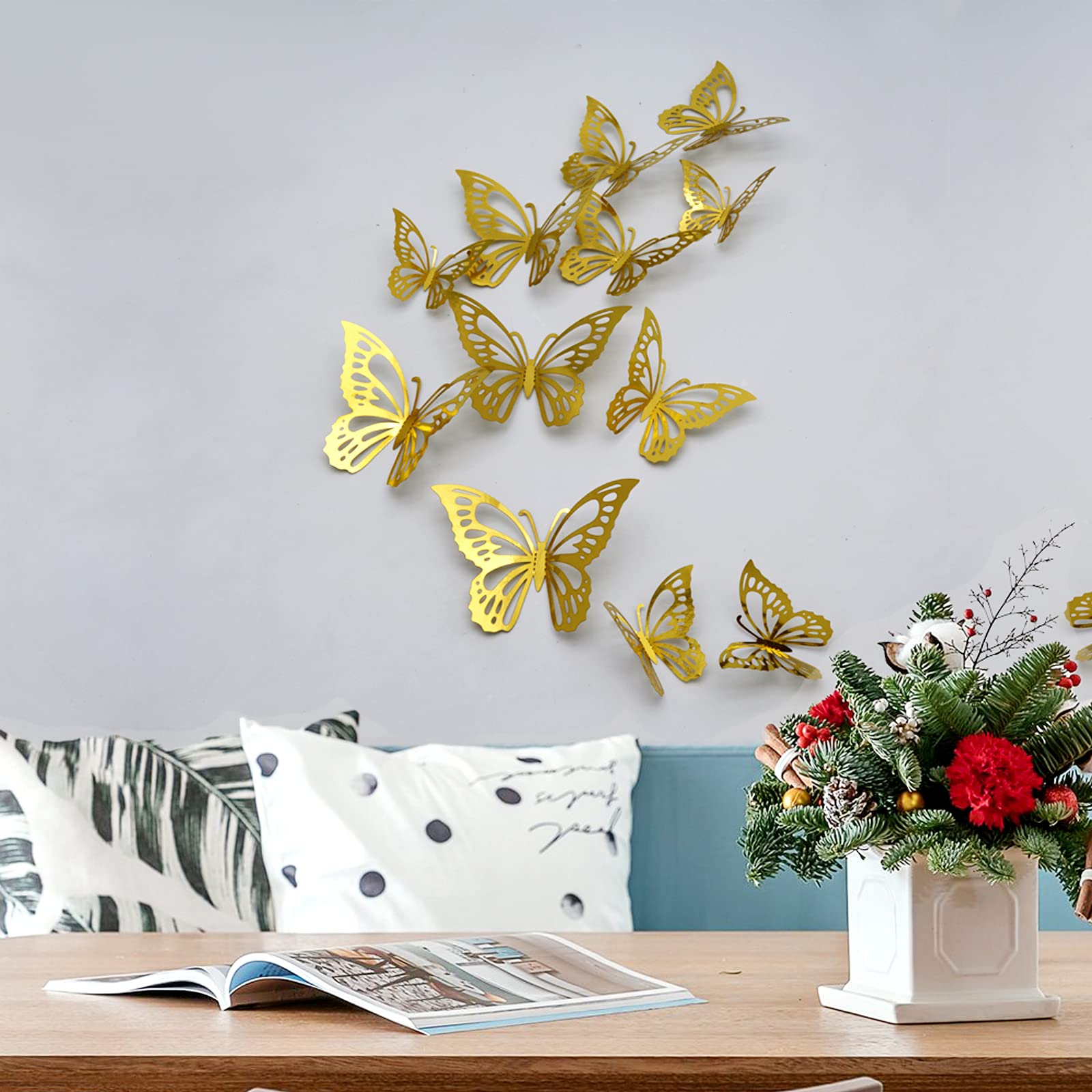 CAYUDEN 3D gold butterfly packaging view for quick setup inspiration
