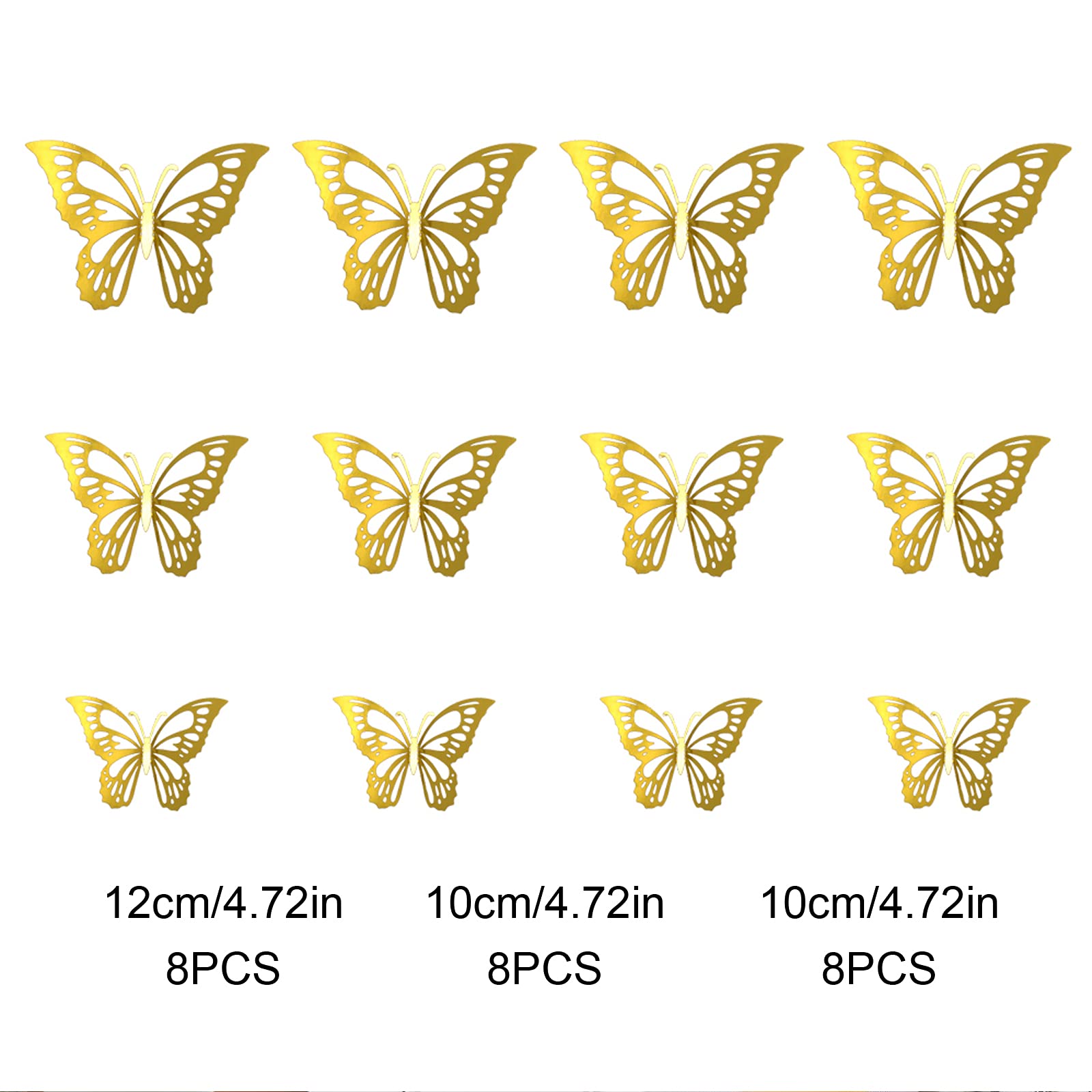 CAYUDEN 3D gold butterfly party decor setup enhances celebrations