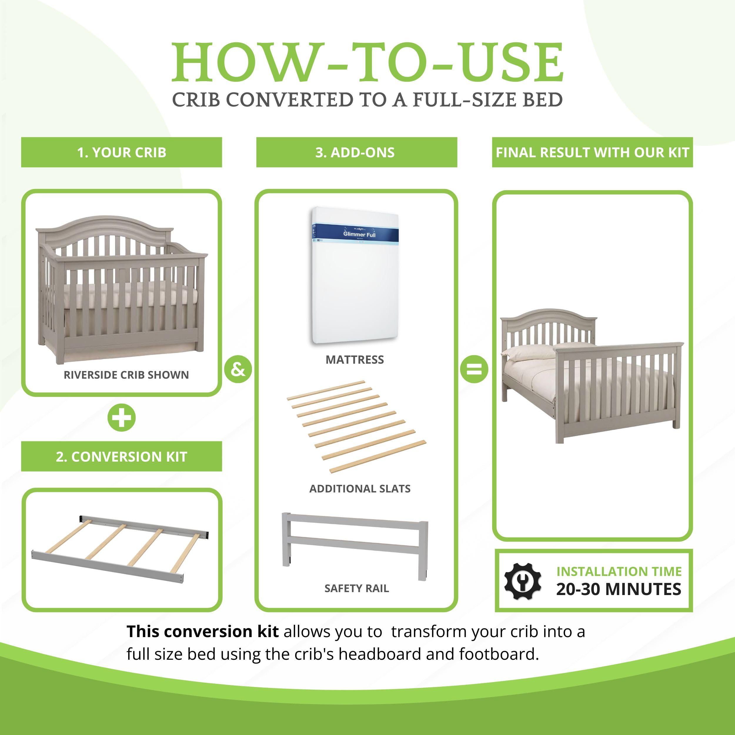CC KITS bed rails help toddlers reach a full-size bed safely
