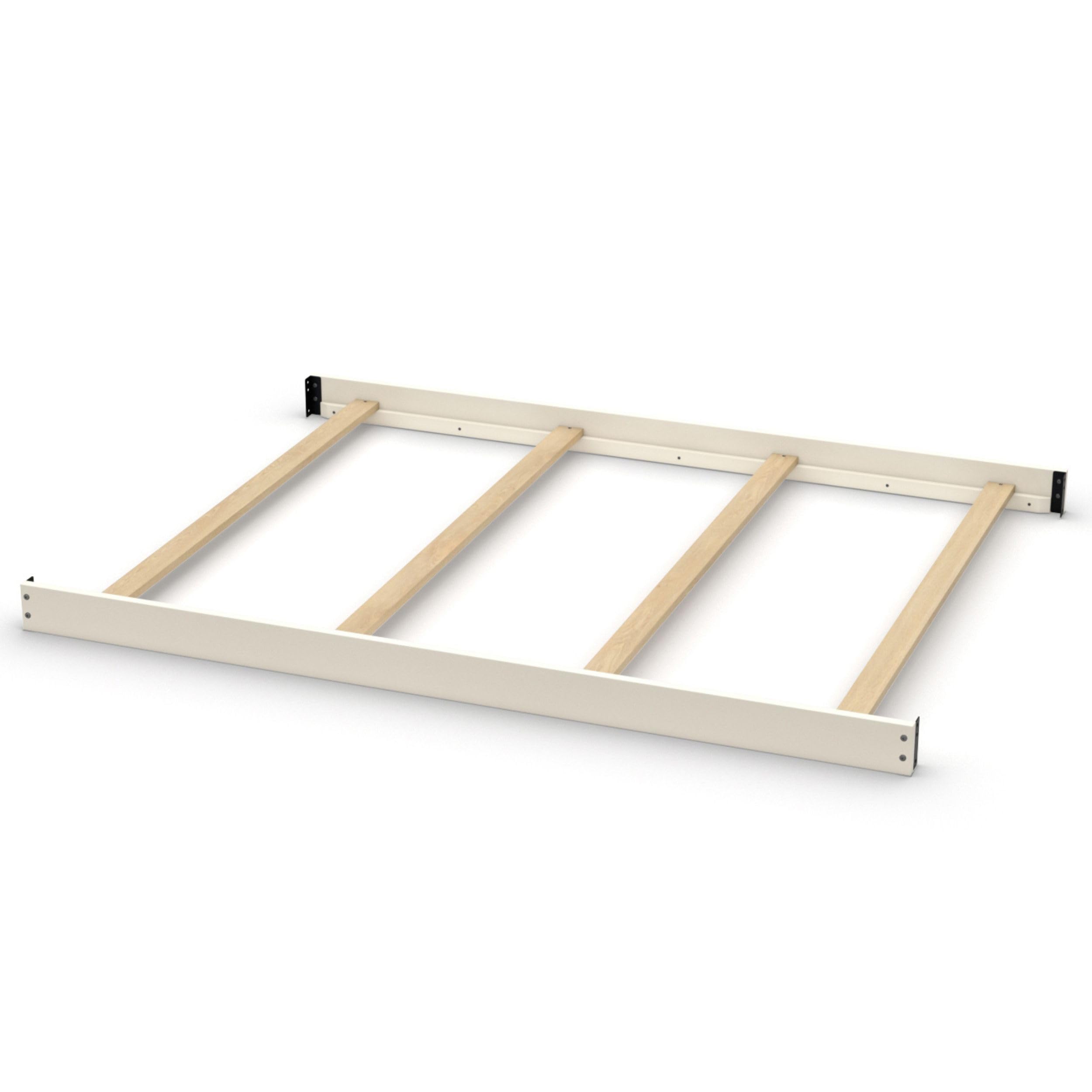 CC KITS full-size bed rails conversion kit on display for durable crib-to-bed transition