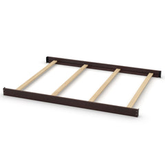 CC KITS full-size conversion kit bed rails in espresso close-up highlights solid wood durability.