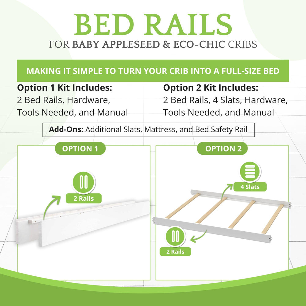 CC KITS compatibility guide highlights compatible Baby Appleseed and Eco-Chic cribs