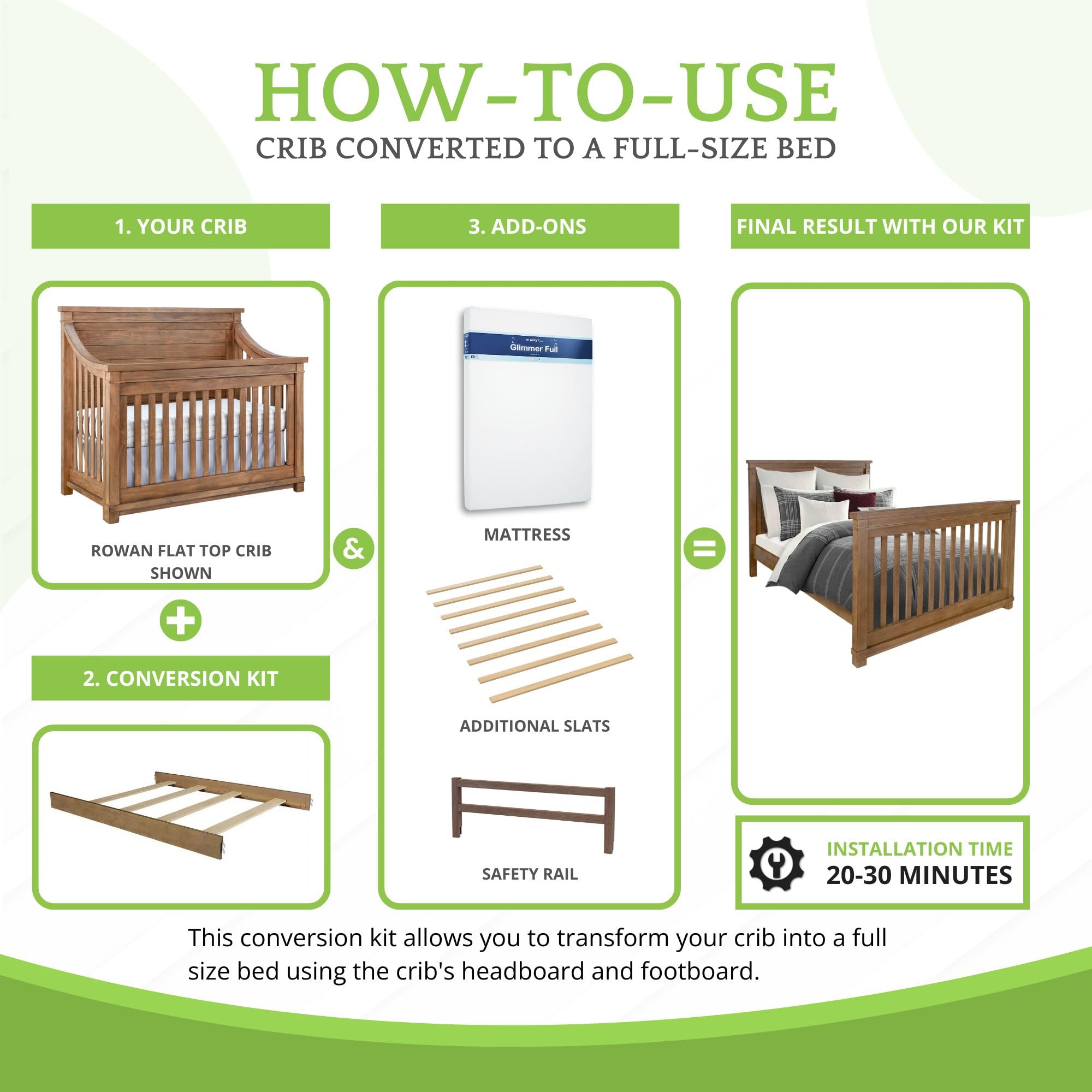 CC KITS optional safety guard rail attachment for toddler safety