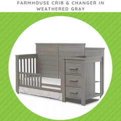 CC KITS solid wood rail close-up with weathered gray finish