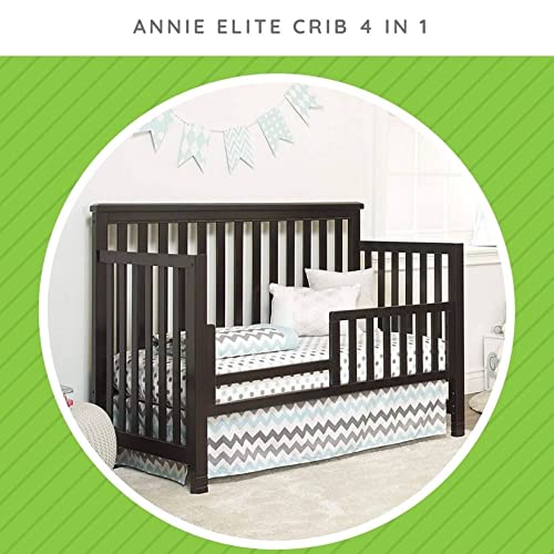 CC KITS toddler-bed conversion rail espresso demonstrates crib-to-bed transition readiness.