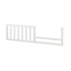 CC KITS Toddler Bed Rail close-up shows durable solid wood grain for safe crib-to-bed transition.