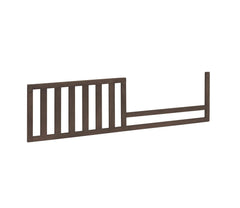 CC KITS Toddler Guard Rail Model 136 chocolate close-up shows solid wood durability.