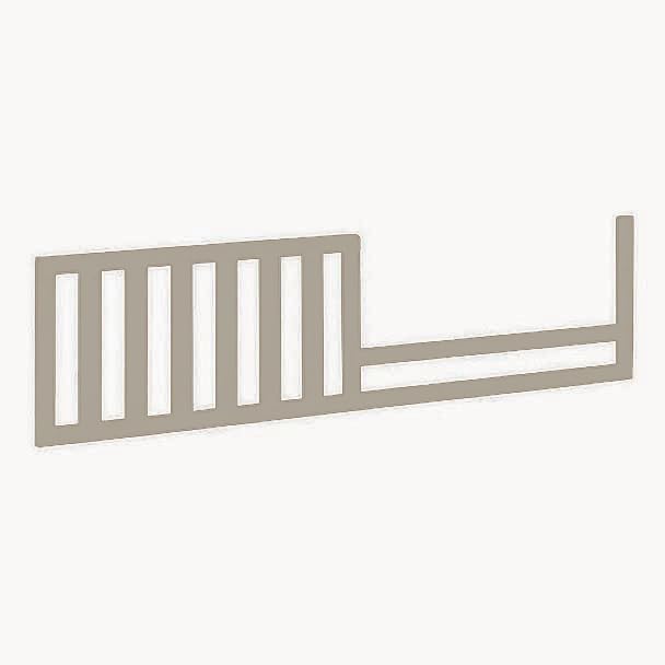 CC KITS Toddler Guard Rail installed on Sedona crib for safe transition to a toddler bed.