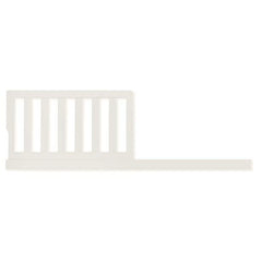 CC KITS Toddler Guard Rail Model 846 side view highlights sturdy solid wood for crib-to-bed transition