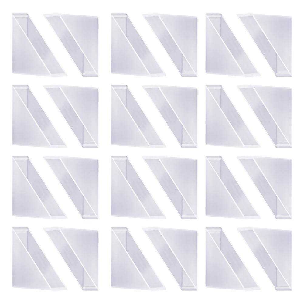 ccHuDE 20pcs triangle corner guards on a coffee table edge for safe, scratch-free corners.