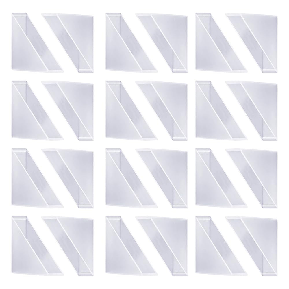ccHuDE 20pcs triangle corner guards on a coffee table edge for safe, scratch-free corners.