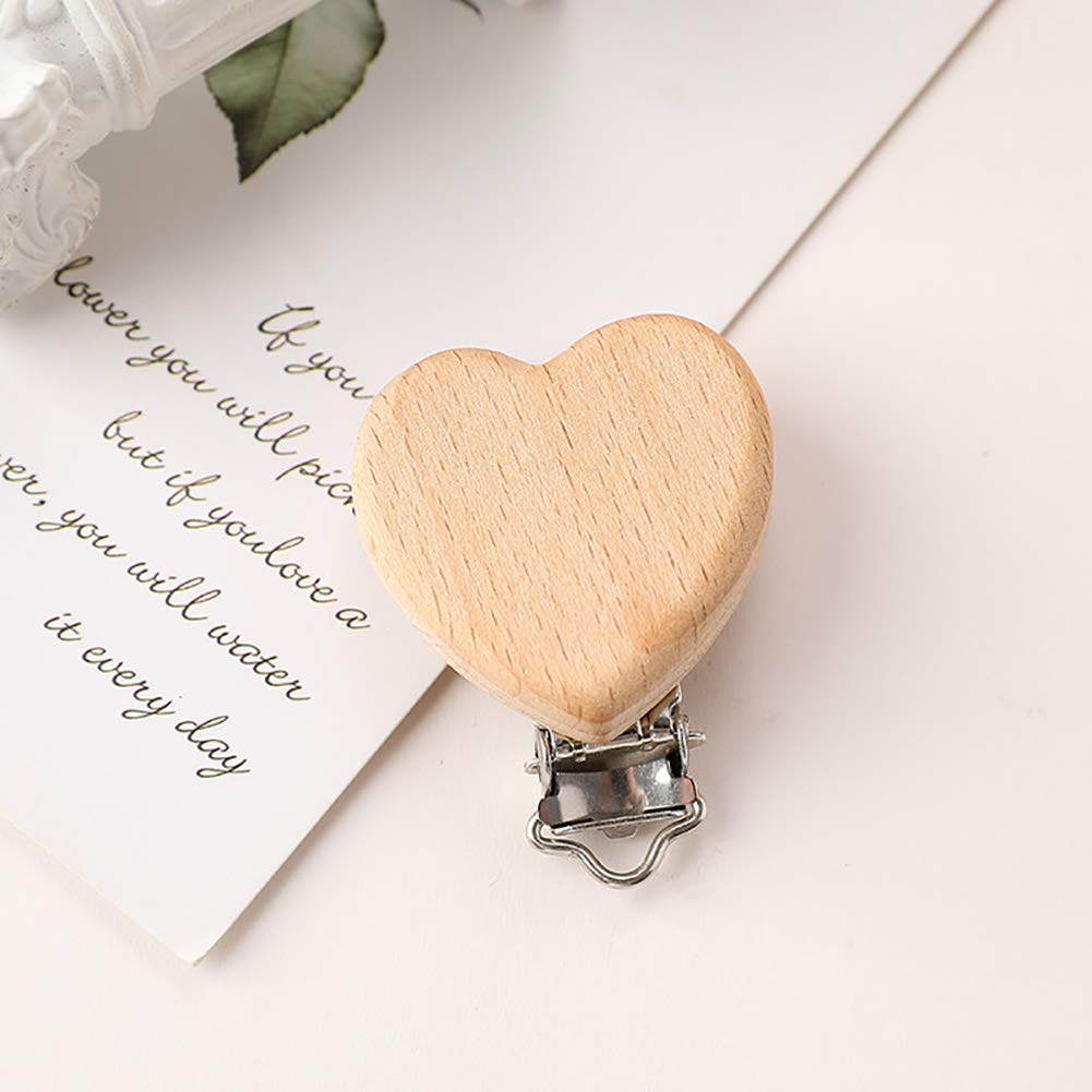 ccHuDE wood teether clips dress up baby gear with natural texture and practical clips