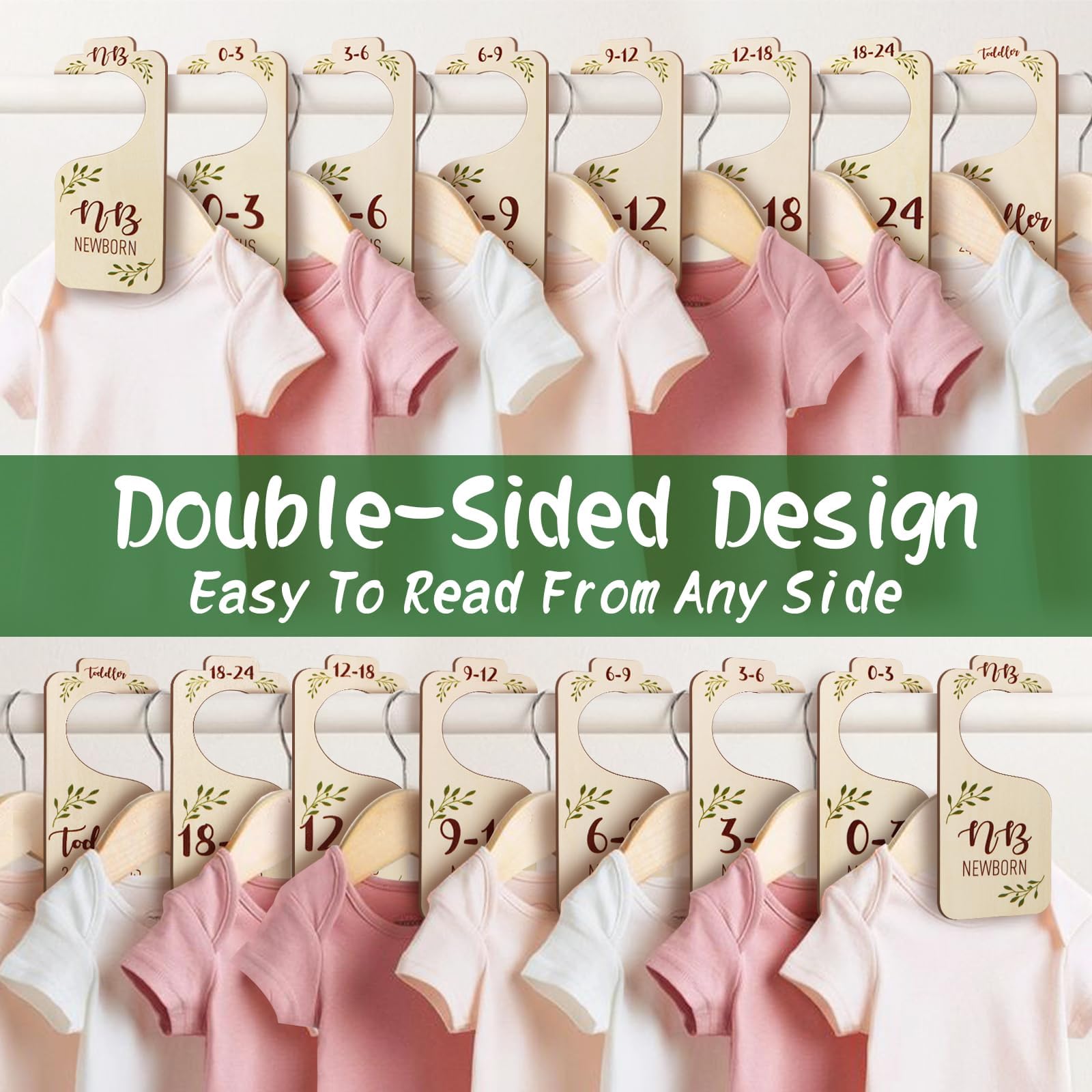 CCYLTL baby closet dividers month labels top view promote quick size checks.
