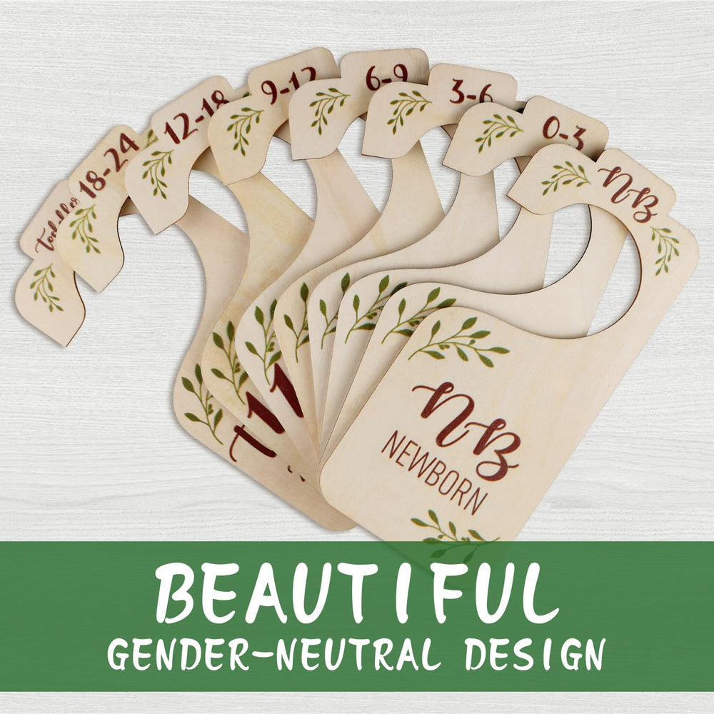CCYLTL neutral greenery pattern dividers add nursery decor charm while keeping outfits sorted.