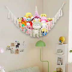 CCYLTL boho-style-room-decor elevates kids space while organizing plush toys