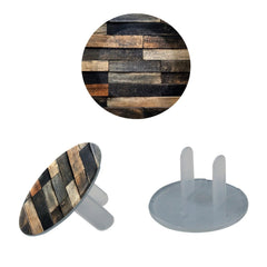 CDGIRUOWUNV dark grey wooden outlet covers 24-pack blocks finger access
