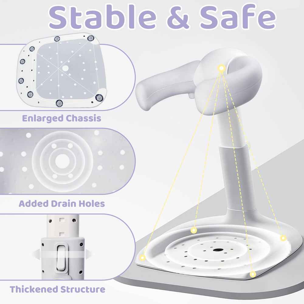 CDSDAS baby shower stand anti-slip-base ensures stable bath time