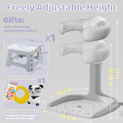 CDSDAS baby shower stand sitting-mode offers comfortable seated bathing for infants