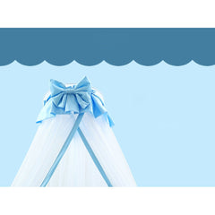 CdyBox mosquito net blue bowknot design adds charming nursery decor.