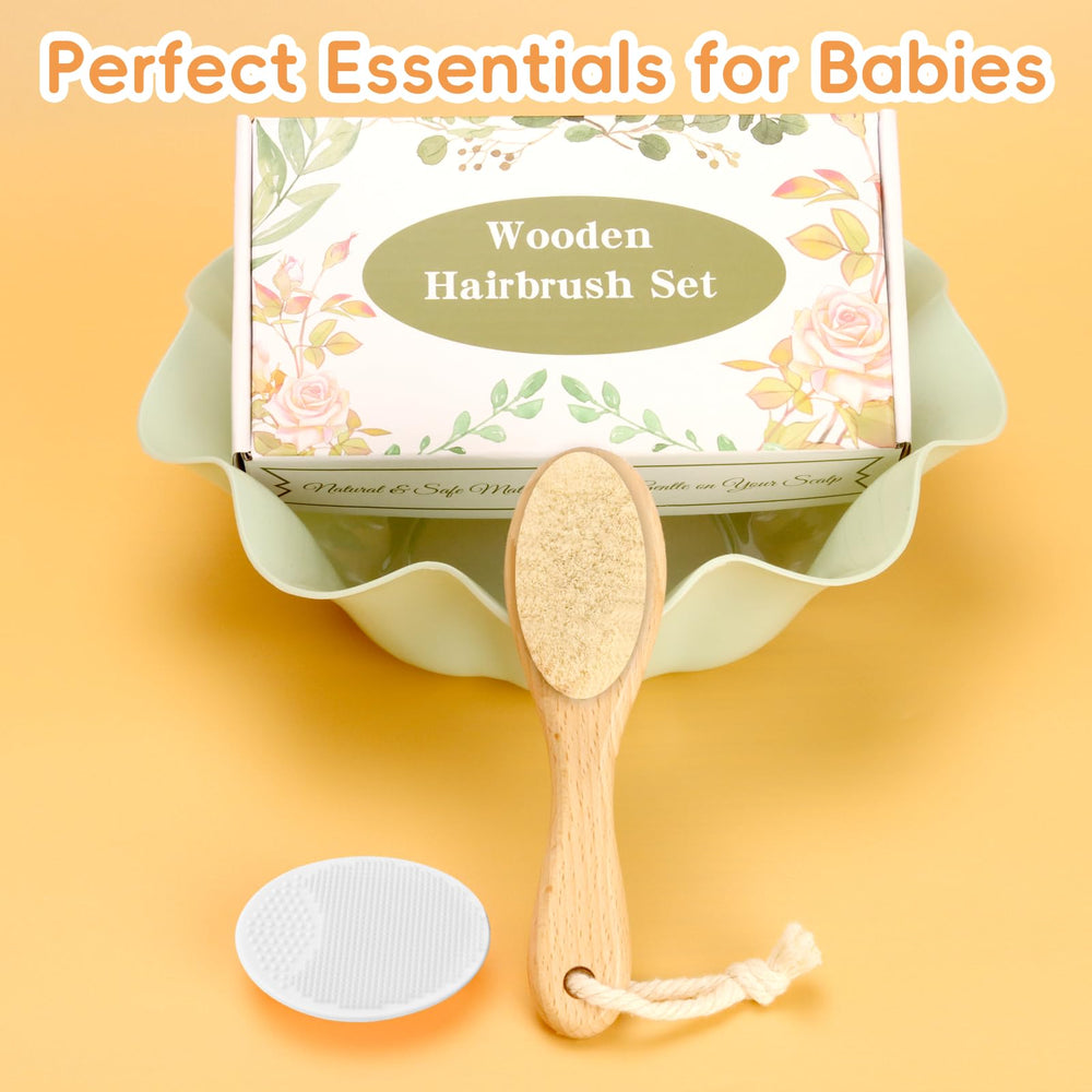 Ceavmlsr baby-hair-brush nursery-essentials white captures compact grooming