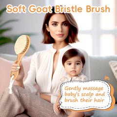 Ceavmlsr cradle-cap brush with soft bristles for tender infant scalp massage