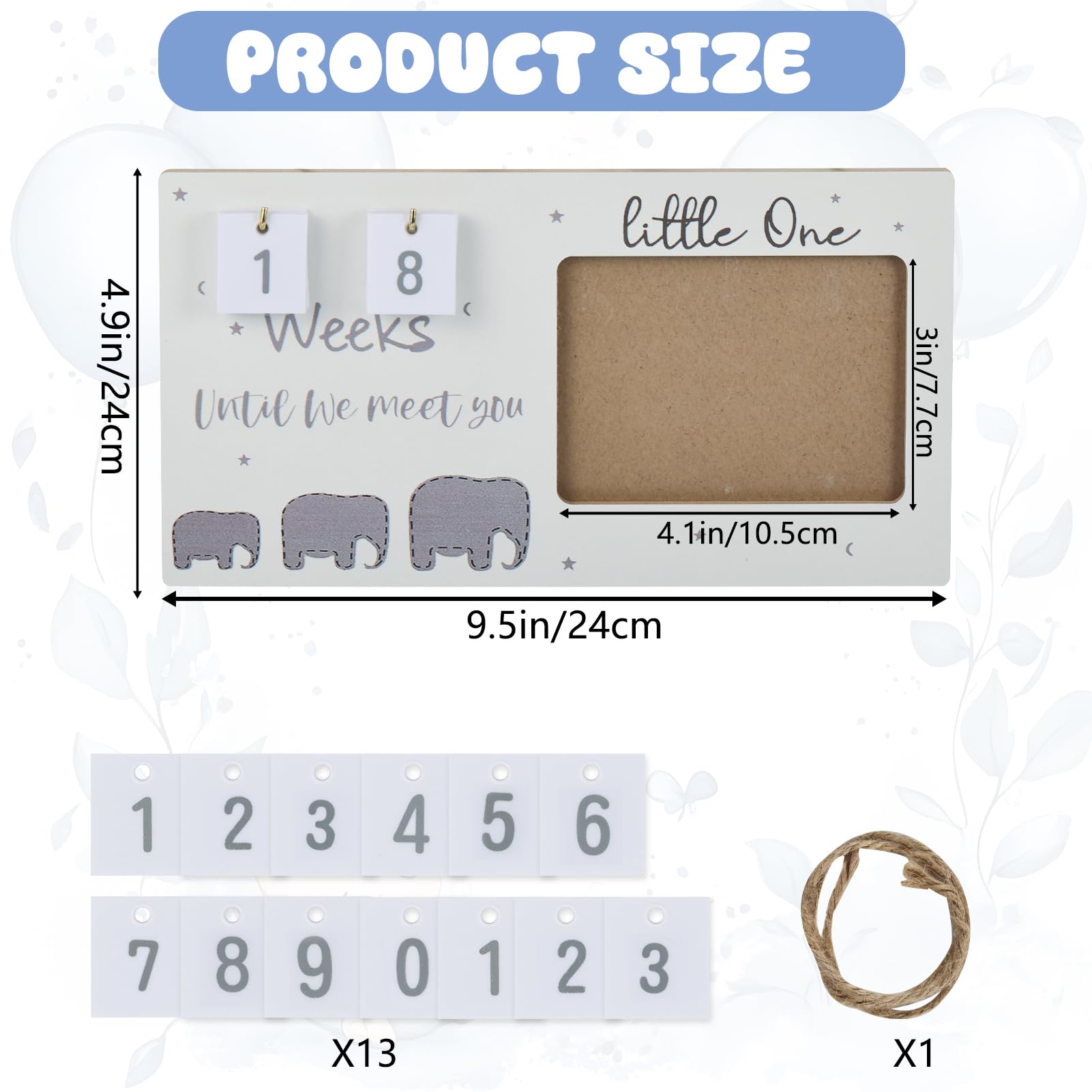 CebraBounze frame countdown desk display highlights milestones and anticipation for parents-to-be.