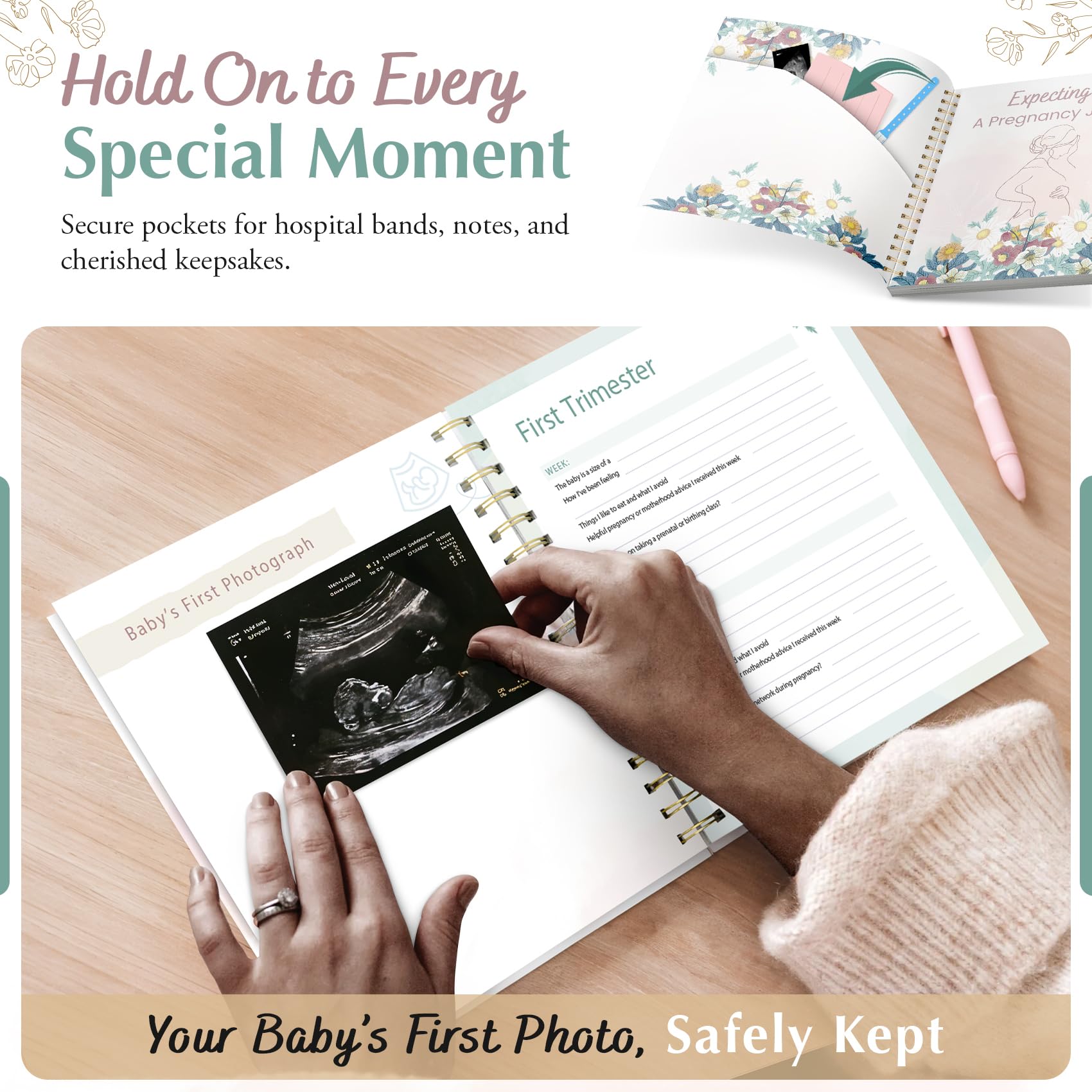 CeCe LaRue & CoCo Too front and back pockets store documents securely.