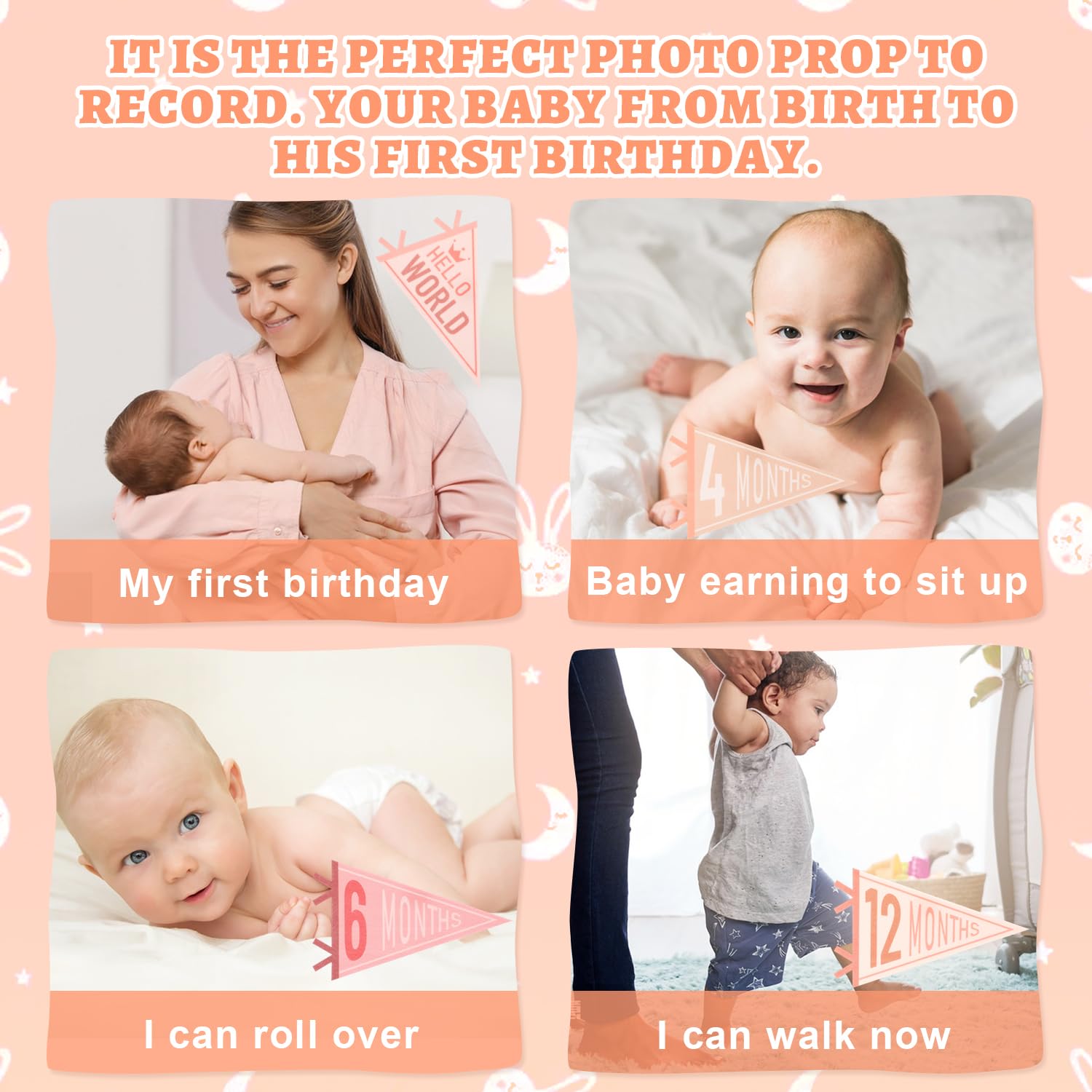 Cecliy lightweight pennants are easy to carry for on-the-go milestone sessions.