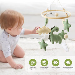 Ceecolia felt clouds mobile attachment adds tactile textures for baby exploration.