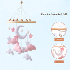 Ceecolia nursery mobile moon stars uses soft cotton felt for gentle visual tracking.