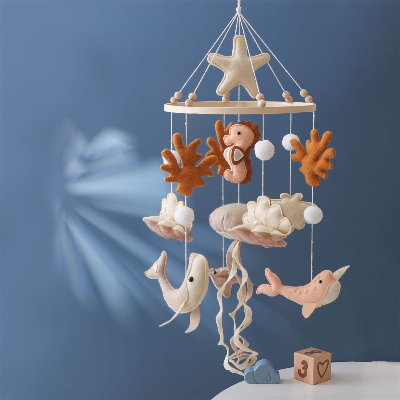 Ceecolia Ocean Life Crib Mobile photography prop adds nursery charm