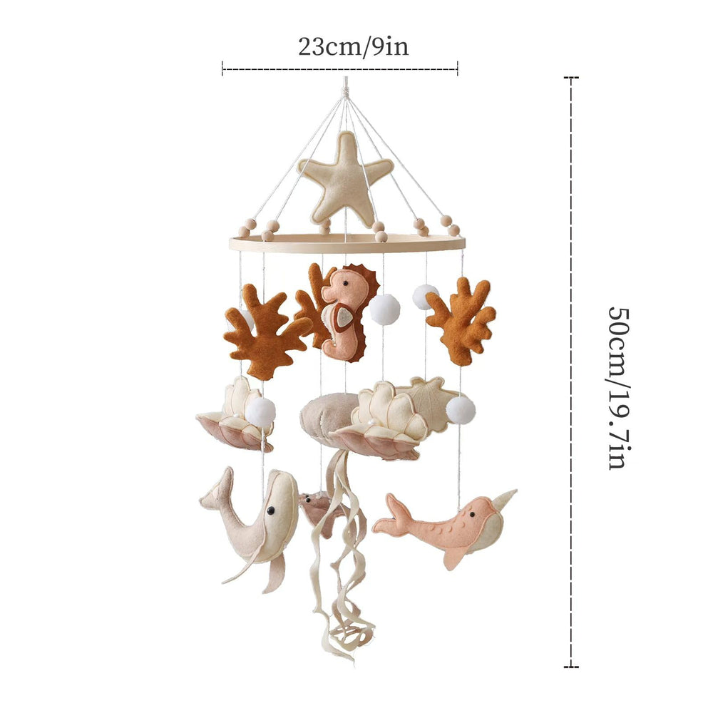 Ceecolia Ocean Life Crib Mobile seahorse focus supports calm bedtime routines