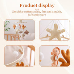 Ceecolia Ocean Life Crib Mobile starfish focus invites movement tracking