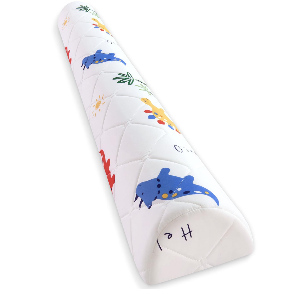 Ceekliybear foam bed bumper on a twin bed provides a safe toddler sleep boundary.