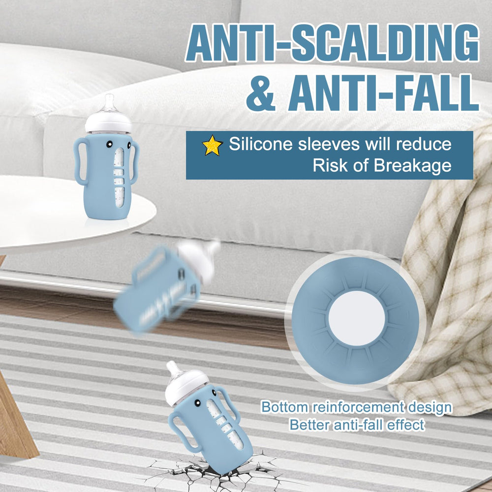 Cegzer silicone sleeve on Avent bottle highlights easy-clean, durable protection