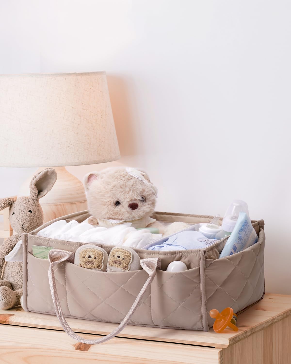CEI-CEI diaper caddy blends style with function for modern nurseries.